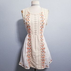 Free People | Hippie Boho Embroidered Sun Dress